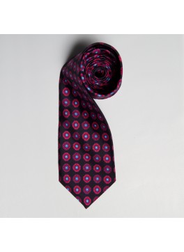 Black/Berry Medallion Tie