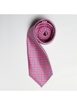 Light Pink/Blue Circle Print Tie
