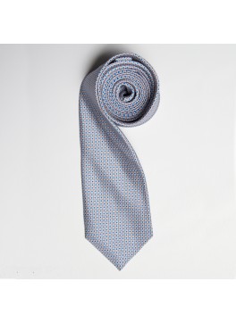 Grey/Blue Tiny Squares Skinny Tie